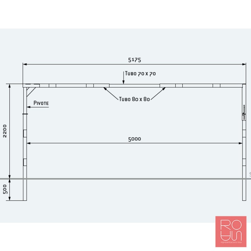 Control d'accés a aparcaments pivotant